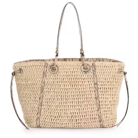 Vince Camuto Rafia Straw Large Bag (Tote) Shoulder Bag Faria Tote NWT - Picture 1 of 12
